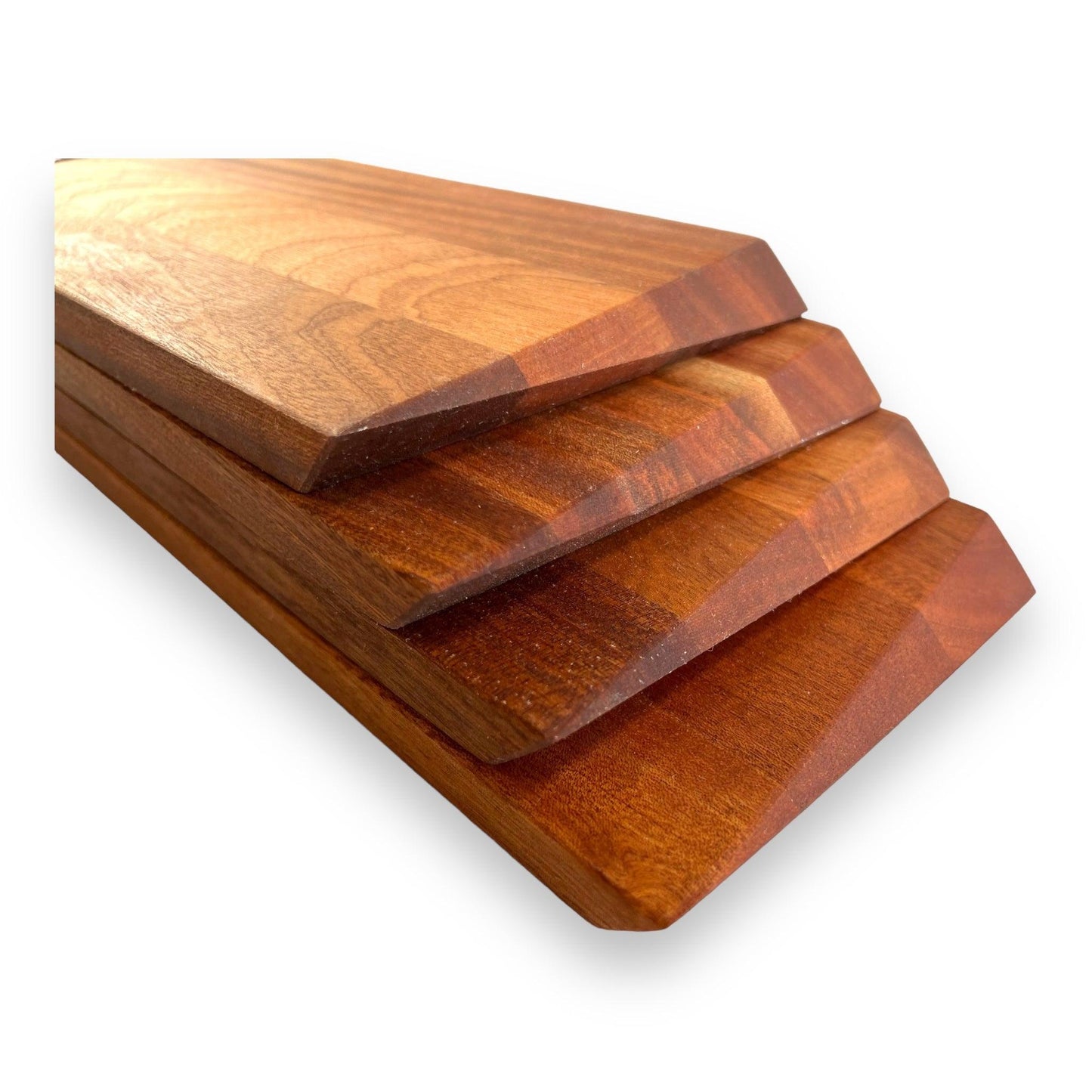 Mahogany Sapele wood dessert tray, Z-cut, 10'' X 18'' - BOISWOOD