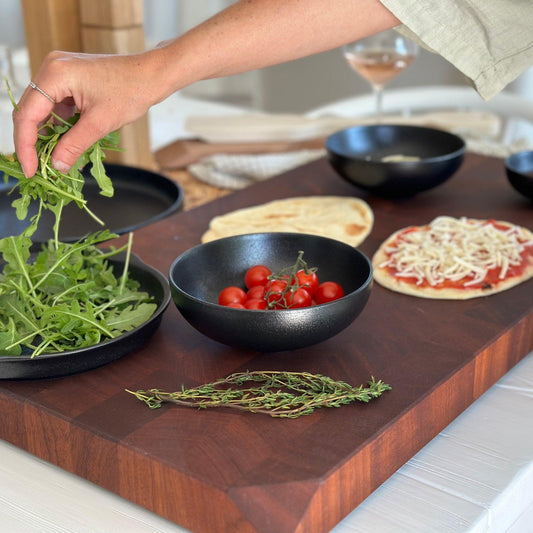 Mahogany Sapele 2" chopping board with angled cut corner - BOISWOOD