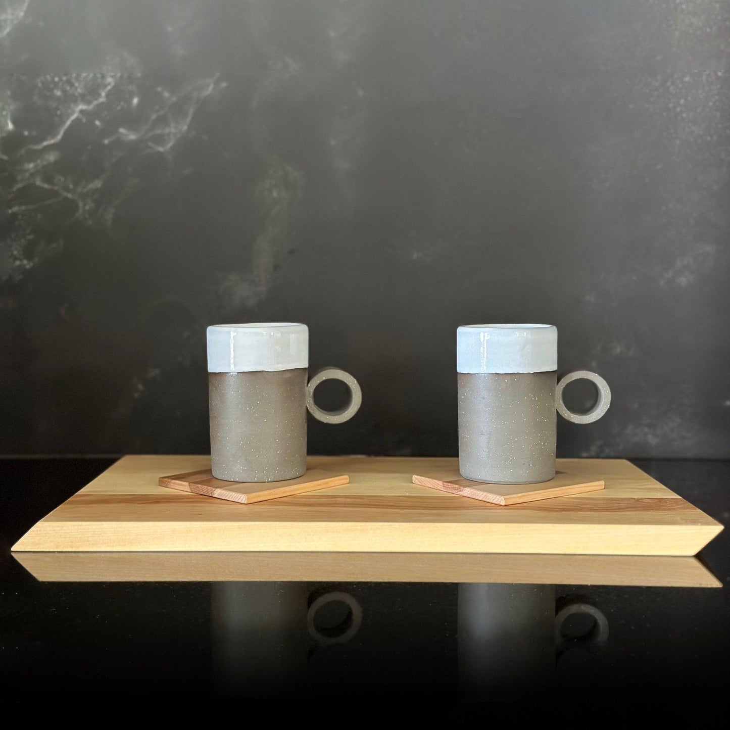 Wooden tray for coffee, Cherry wood, Z-cut, 6'' X 14 - BOISWOOD