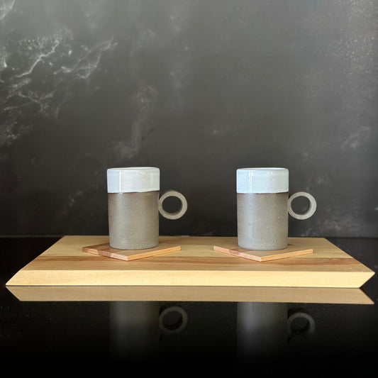 Wooden tray for coffee, Cherry wood, Z-cut, 6'' X 14 - BOISWOOD