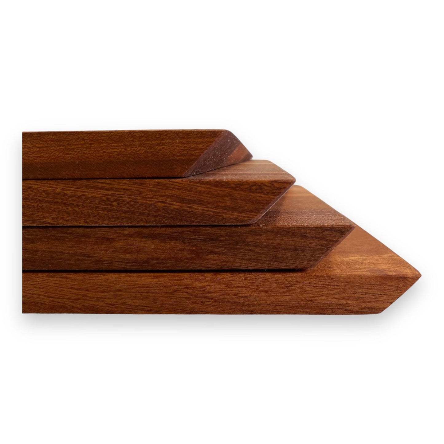 Mahogany Sapele wood dessert tray, Z-cut, 10'' X 18'' - BOISWOOD