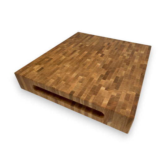 5" White Oak Butcher Block with Handles - BOISWOOD