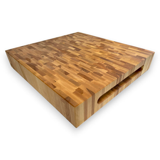 5" Cherry wood Butcher Block with Handles - BOISWOOD