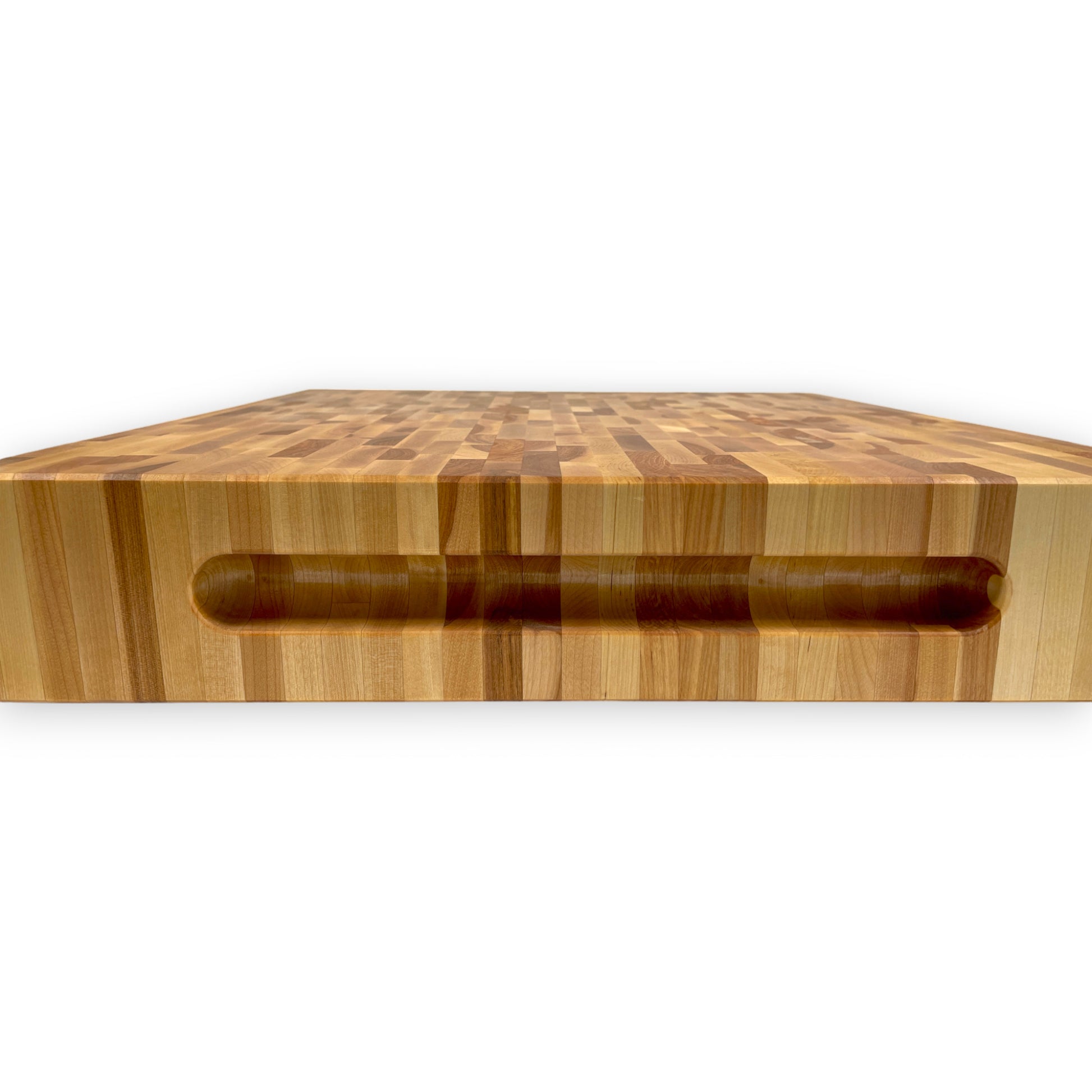 5" Cherry wood Butcher Block with Handles - BOISWOOD