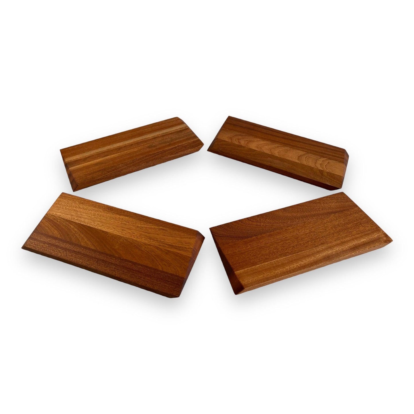 Sapele mahogany wood serving plate, Z-cut, 6'' X 14'' - BOISWOOD