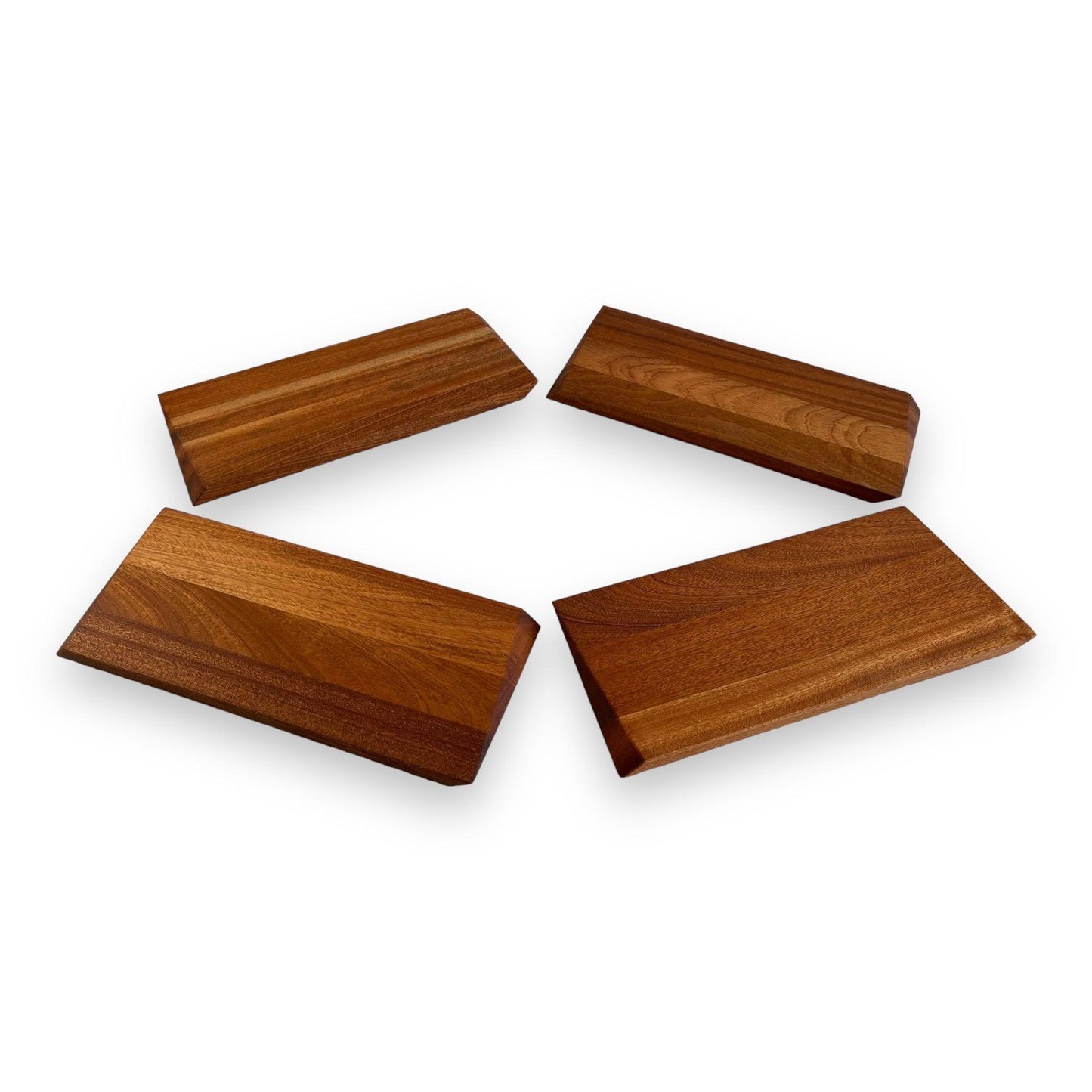 Mahogany Sapele wood dessert tray, Z-cut, 10'' X 18'' - BOISWOOD