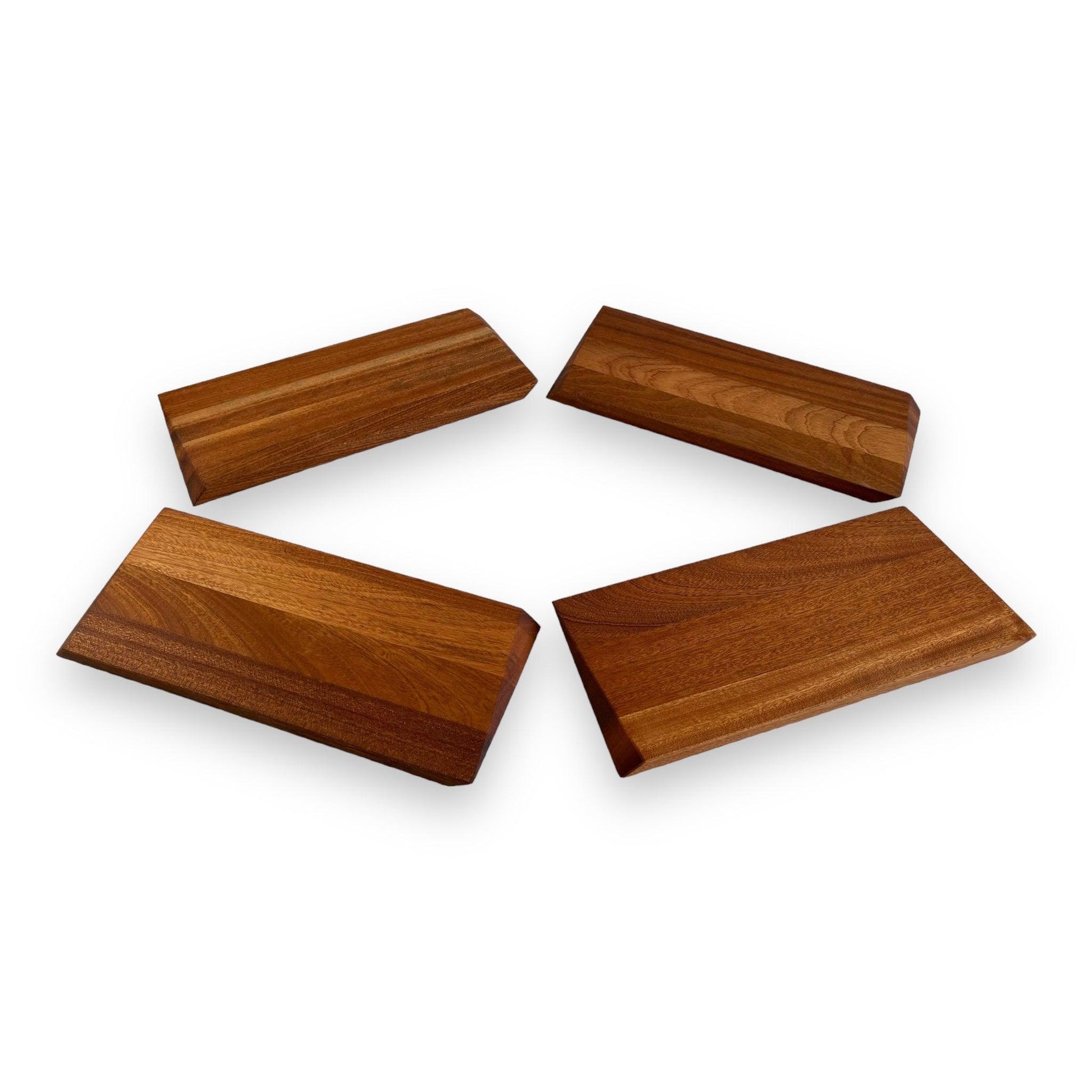 Sapele mahogany wood serving platter, Z-cut - BOISWOOD