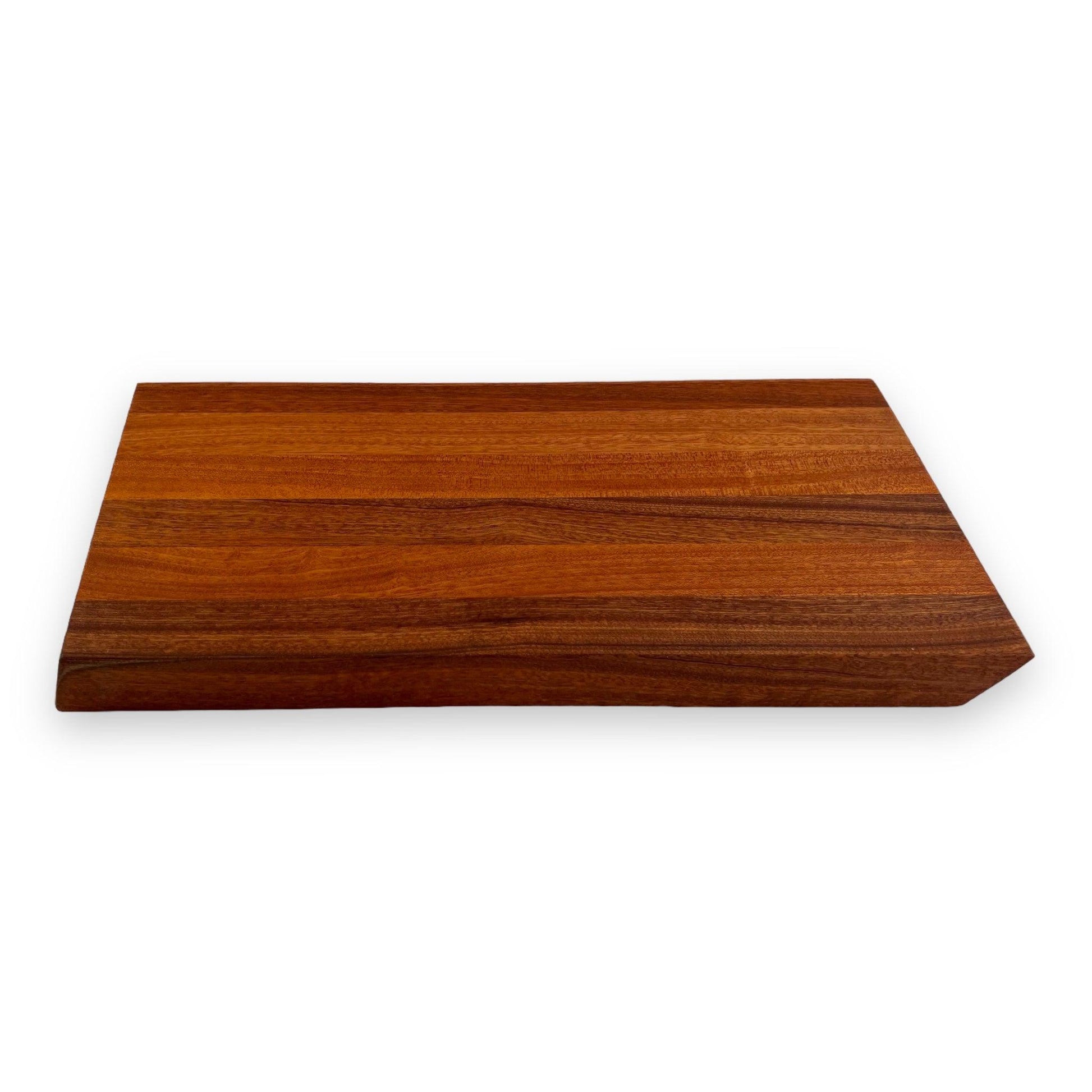 Sapele mahogany wood serving plate, Z-cut, 6'' X 14'' - BOISWOOD