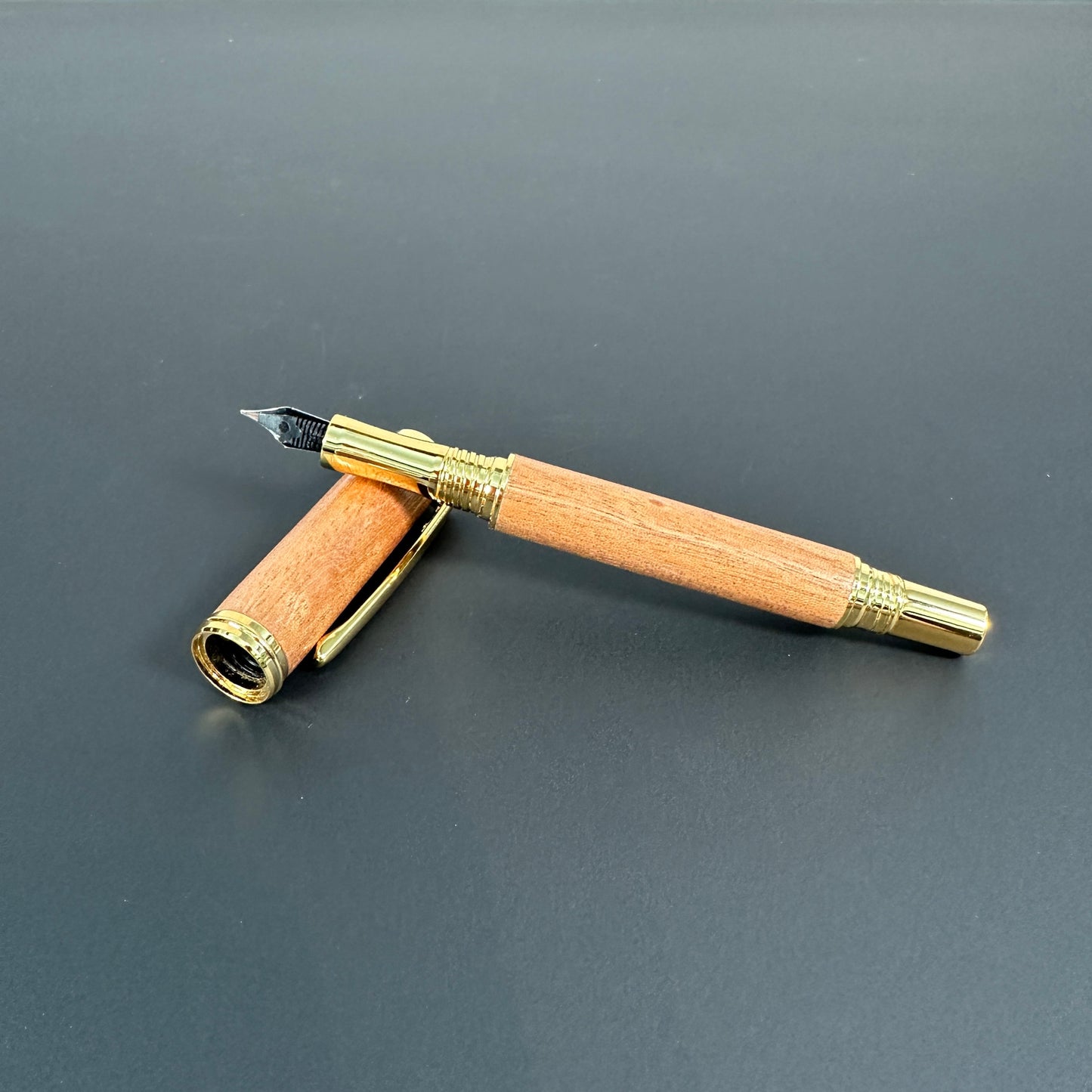 Mahogany Wooden Fountain Pen Gold metallic finish - BOISWOOD