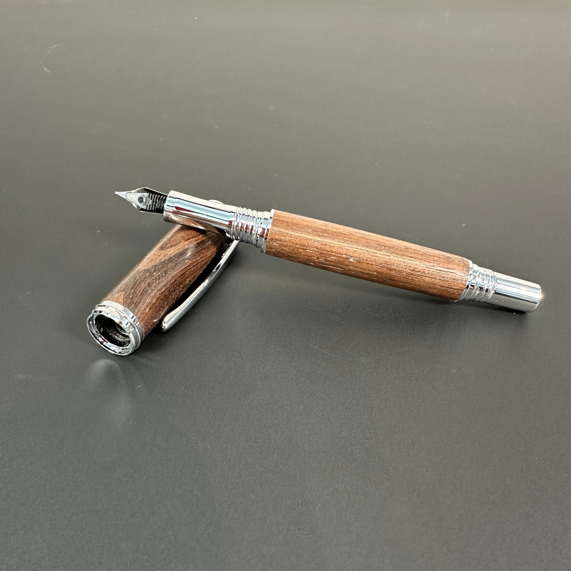 Walnut Wooden Fountain Pens Chrome finish - BOISWOOD